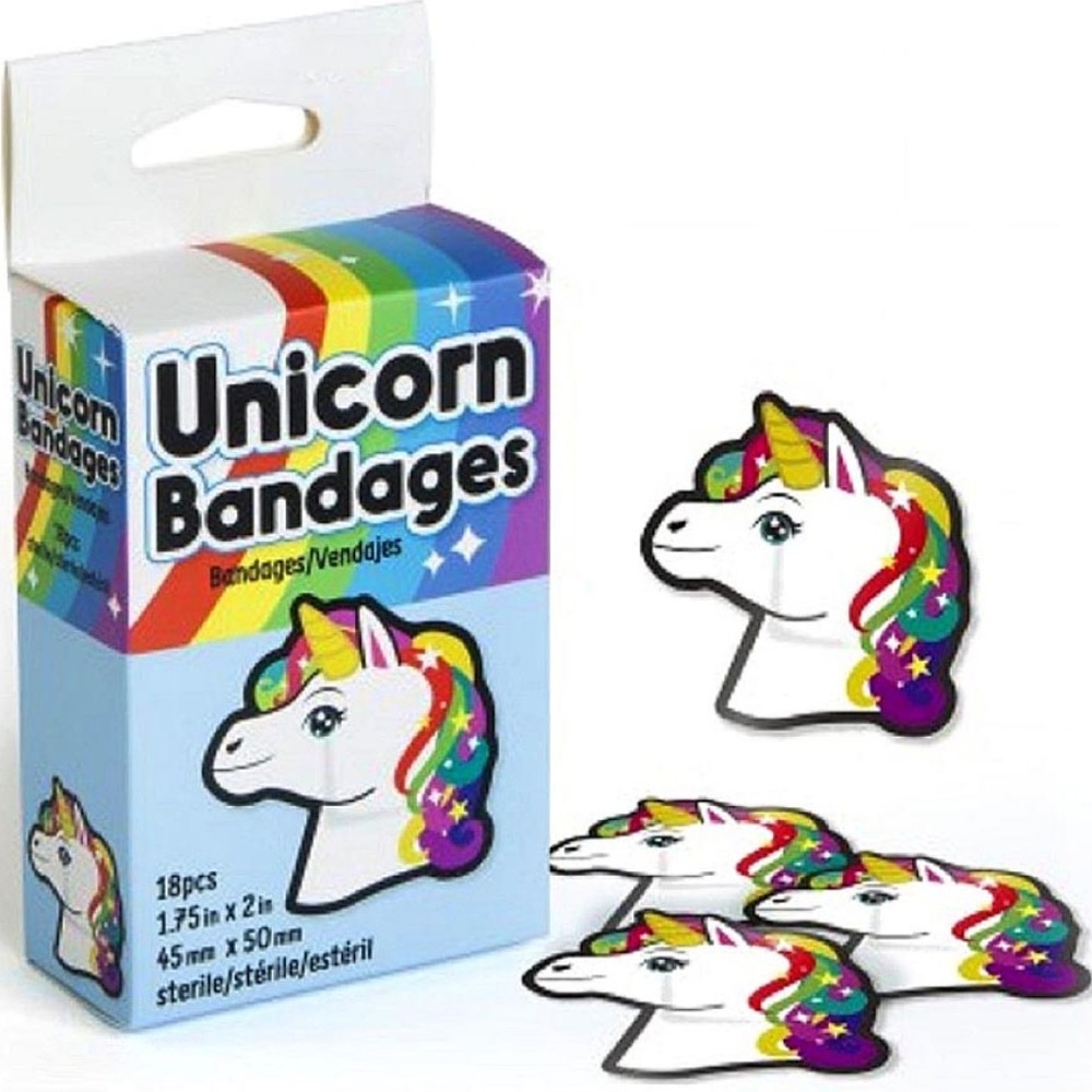 NEW Patched-Up & Pretty Unicorn Boo-Boo Bandages Band Aid Plaster Kids Cute Gift